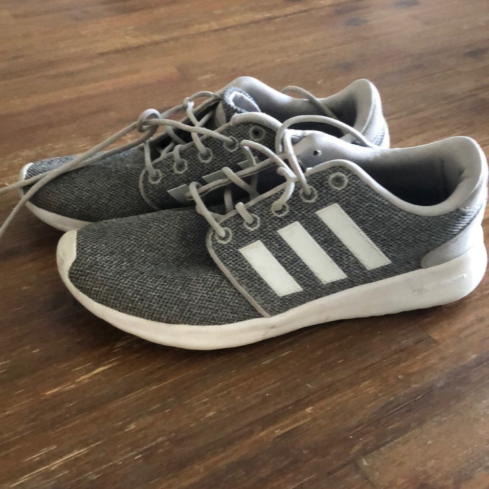 adidas Women's Gray and White Casual Sneakers